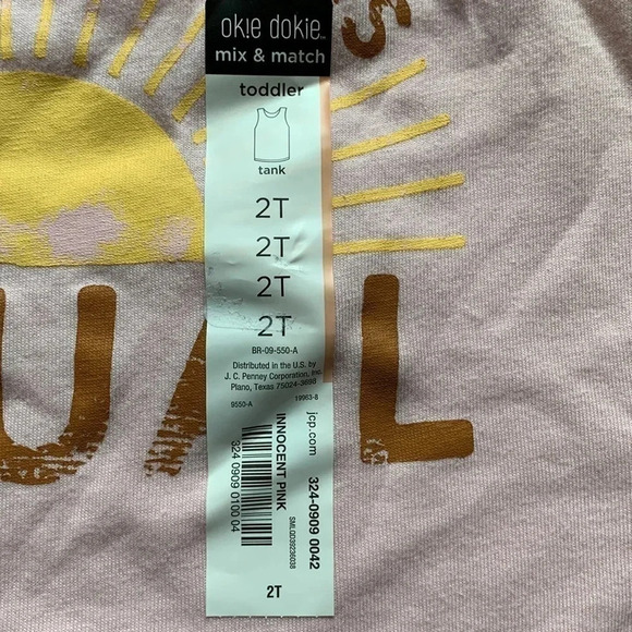 Okie Dokie Toddler Graphic Tank Top 2T - Picture 4 of 6